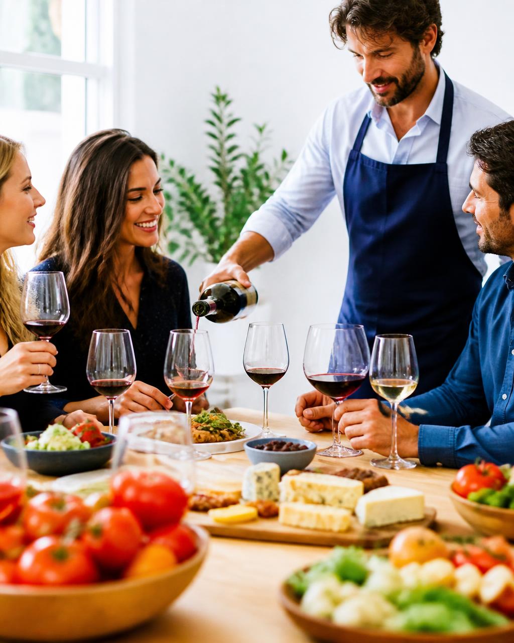 Table dressée et dégustation
